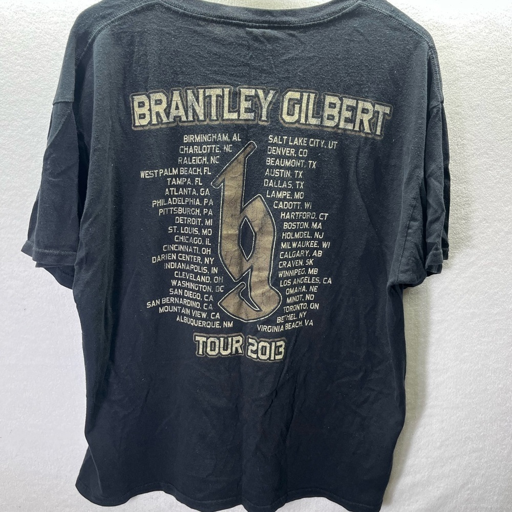 Brantley Gilbert‎ Let’s Ride Tour Tshirt Mens XL Anvil 2013 concert T 2483 - Picture 6 of 8